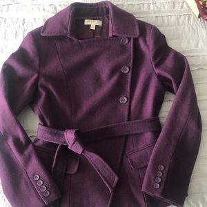 Plum wool coat- smoke free, pet free home